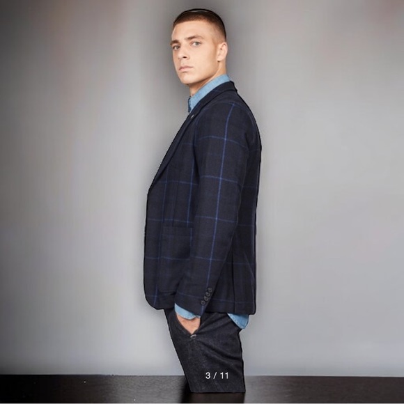 G-STAR RAW Wool Varve Blazer Hunt Check Size L NWT - Picture 3 of 12